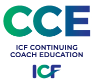 ICF CCE Logo in Blue/ Green